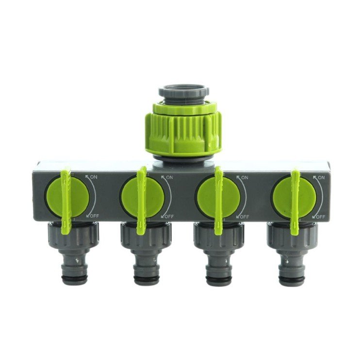 4-cestný záhradný rozdeľovač 1" 3/4" 1/2"