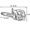 Nastaviteľná benzínová píla 25,4 cm3 750 W 25,5 – 30 cm