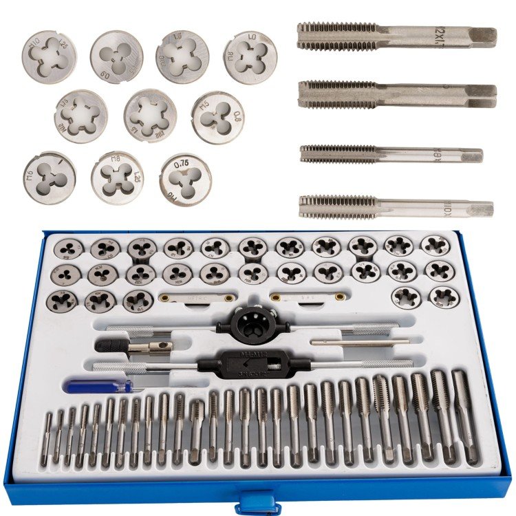 menetfúró és menetmetsző készlet 60 részes