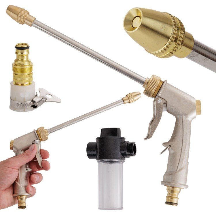 Záhradný zavlažovač s nastaviteľným tlakom, pištoľ 31x15 cm