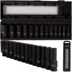 Hosszú gépi dugókulcs készlet 1/2" 13 részes 10-32 mm